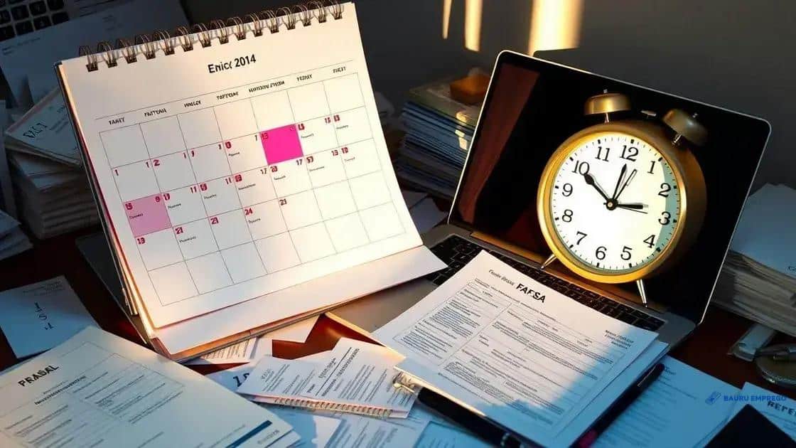 Key deadlines for FAFSA submission