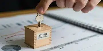 Hand unlocking a 401(k) box, symbolizing maximizing employer match in 2025.
