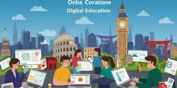 Students engaging with diverse online learning platforms in the U.S.