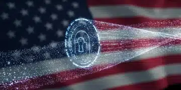 Digital data flowing securely under new federal privacy laws 2026