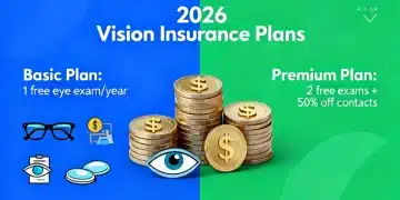 Comparison chart of 2026 vision insurance plans highlighting coverage and savings.