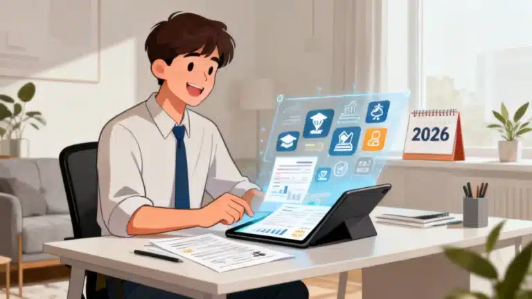 Confident person reviewing student loan repayment plans on a tablet in 2026