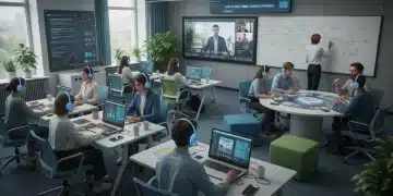 Diverse students learning online and in-person, integrated digital tools