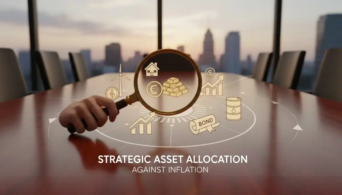 Diversified investment portfolio with real estate, gold, stocks, and bonds for inflation protection.