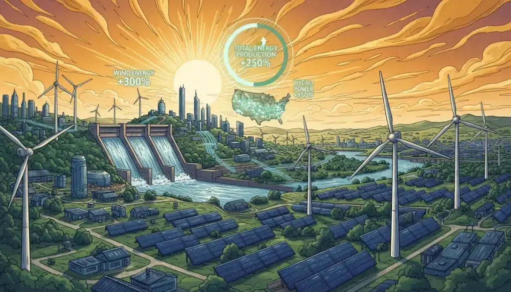 US Renewable Energy Production Jumps 12% in 2026: A National High