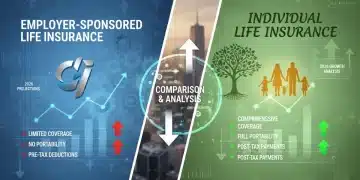 Comparison of 2026 employer-sponsored versus individual life insurance policies.