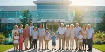 Families smiling, symbolizing access to healthcare