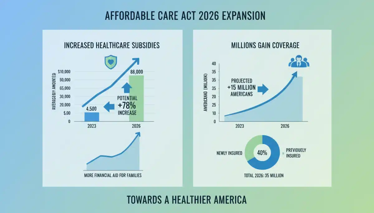 Infographic showing increased healthcare subsidies and coverage