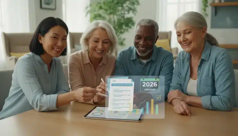 Seniors reviewing 2026 Medicare Advantage plans for healthcare savings