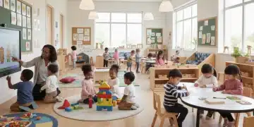 Children learning in a modern early childhood education setting, 2026