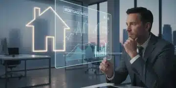Thoughtful homeowner analyzing mortgage rate charts for 2026 decisions