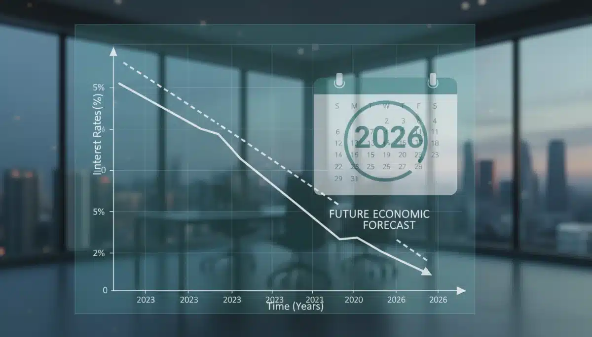 Projected interest rate decline chart for 2026 financial planning